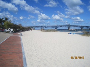 The beach in front of Yorktown Va.